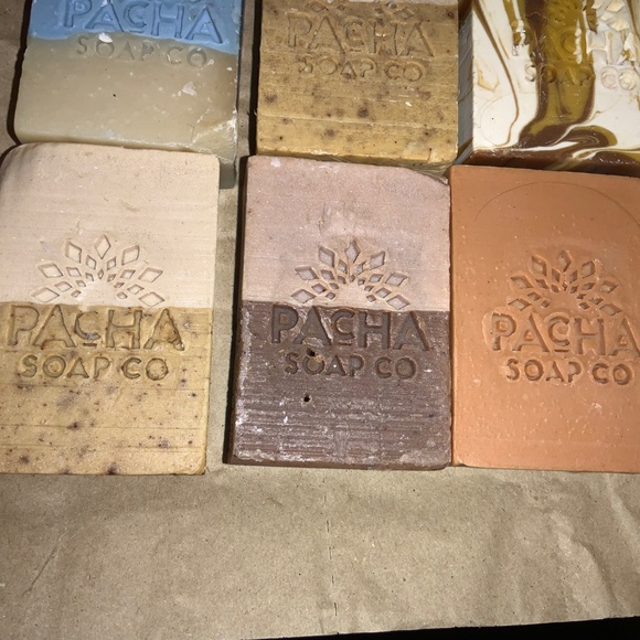 9 bars soap Pacha Soap Co. hand crafted scented made in US New earth tones - Picture 4 of 4